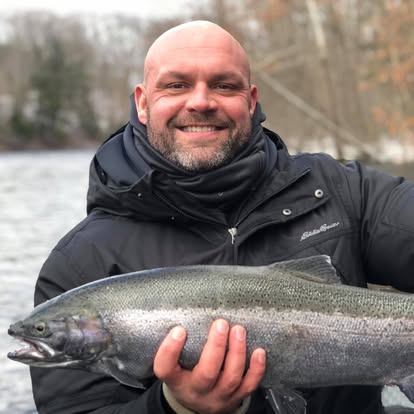 Steelhead trout, winter river